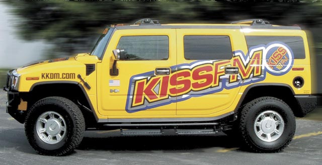 Vehicle Graphics KISS FM Radio Hummer